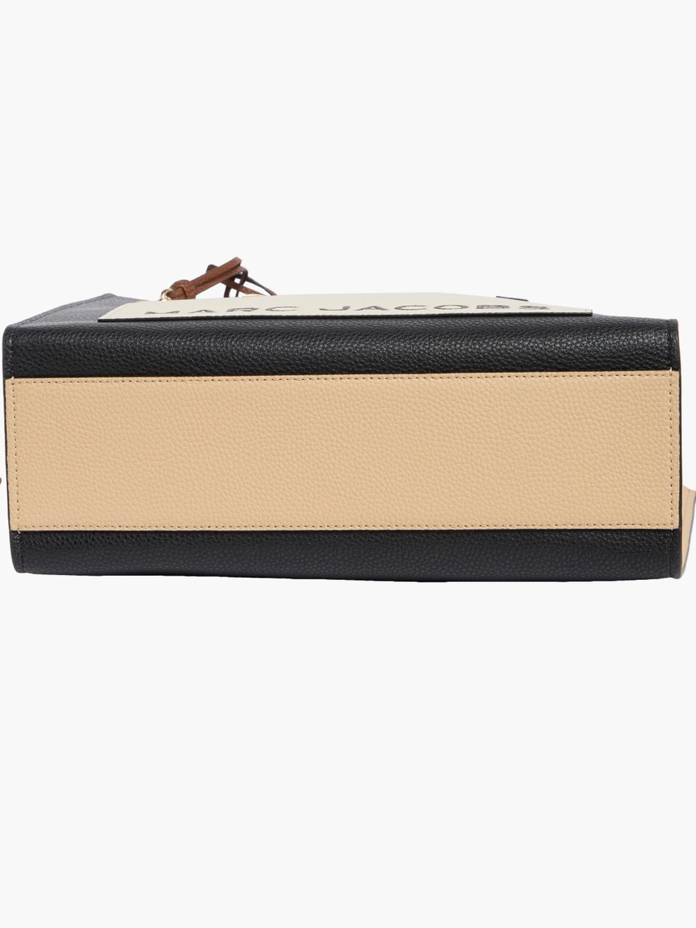 Marc Jacobs Black, Brown & Cream Colorblock Grind Leather Tote - Picture 6 of 10